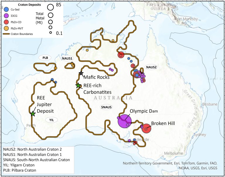 Study redefines craton boundaries and shows stunning link to sed-hosted and IOCG deposits